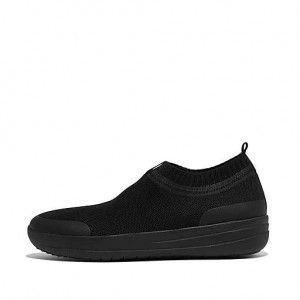 Black FitFlop ÜBERKNIT Slip-On Women's Sneakers | DW0391657