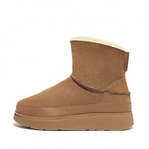 Black FitFlop GEN-FF Mini Double-Faced Shearling Women's Boots | ON0923465