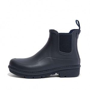 Black FitFlop WONDERWELLY Chelsea Women's Rain Boots | JX2630574