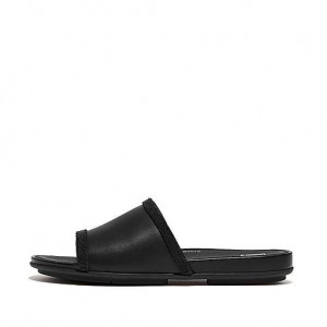 Blue FitFlop GRACIE Opul-Trim Leather Women's Slides | RM8564170