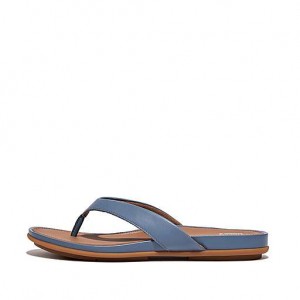 Navy FitFlop GRACIE Leather Women's Flip Flops | VP1054897