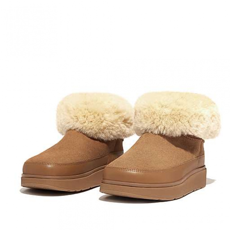 Black FitFlop GEN-FF Mini Double-Faced Shearling Women's Boots | ON0923465