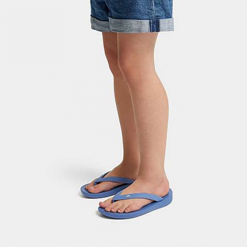 Black FitFlop IQUSHION Ergonomic Kids' Flip Flops | YK0295471