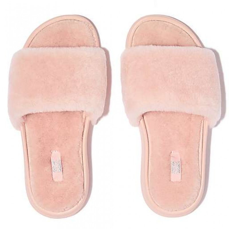 Black FitFlop IQUSHION Shearling Women's Slippers | GP4052167