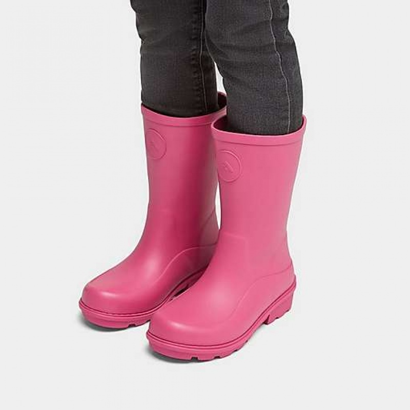 Black FitFlop WONDERWELLY Ergonomic Kids' Wellington Boots | YR4652970