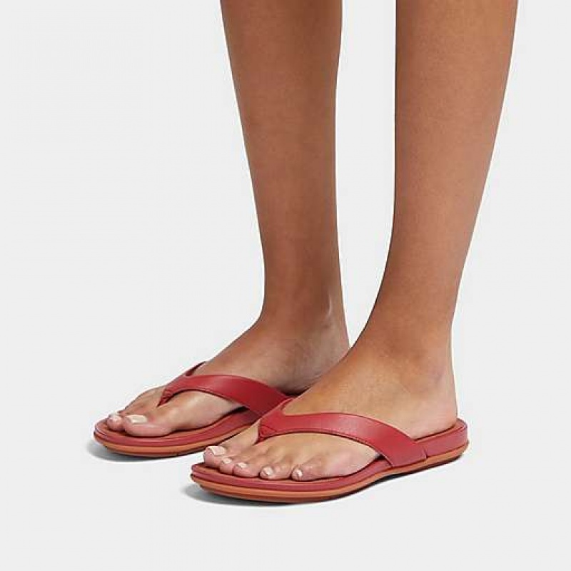 Blue FitFlop GRACIE Leather Women's Flip Flops | OW1504962