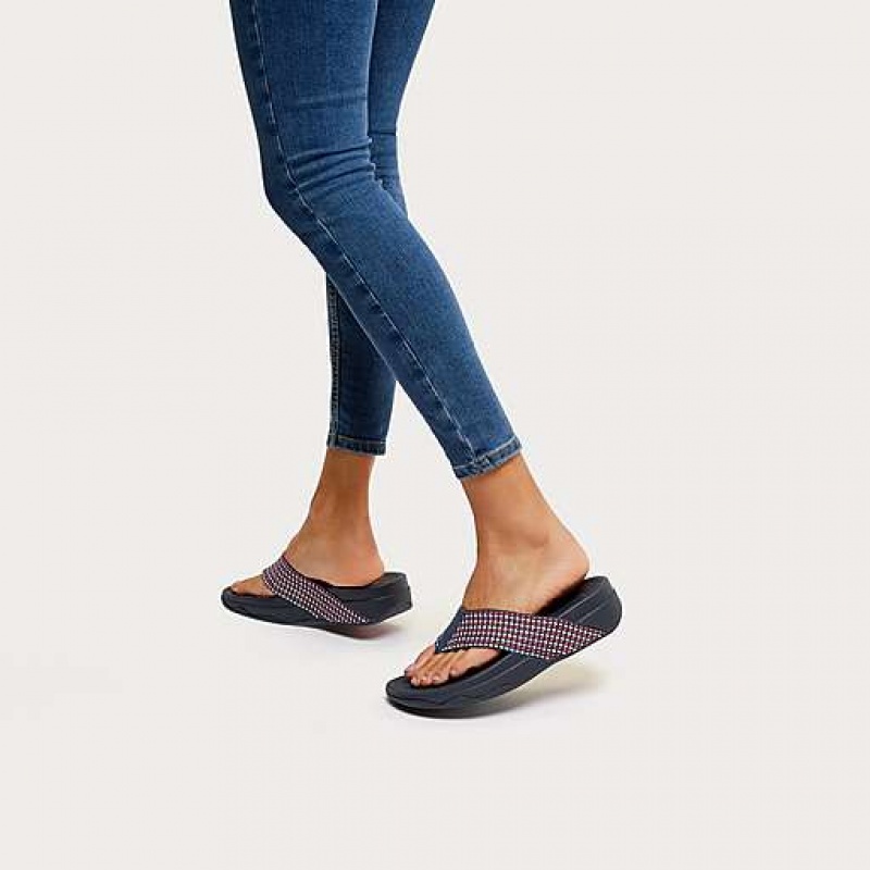 Blue FitFlop SURFA Toe-Post Women's Sandals | HR2394560