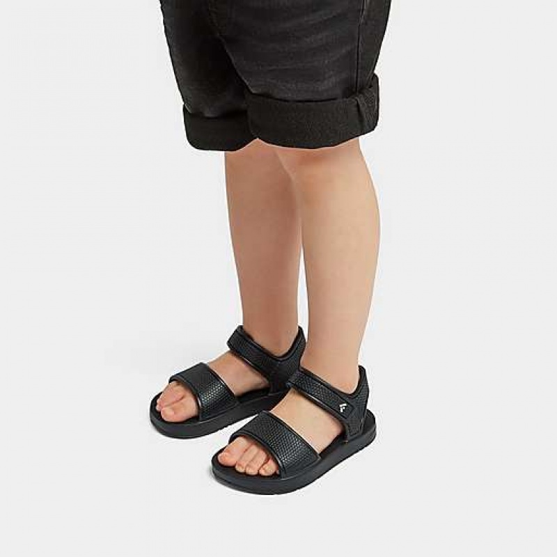 Chocolate FitFlop IQUSHION Ergonomic Back-Strap Kids' Sandals | OC4153980