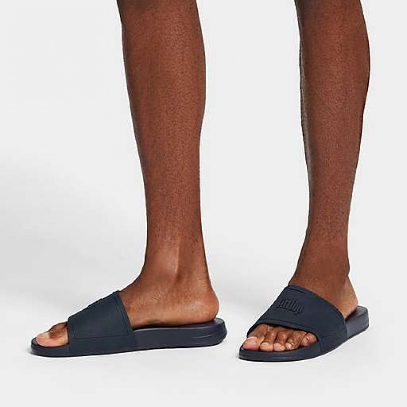 Grey FitFlop IQUSHION Pool Men's Slides | QN0983276