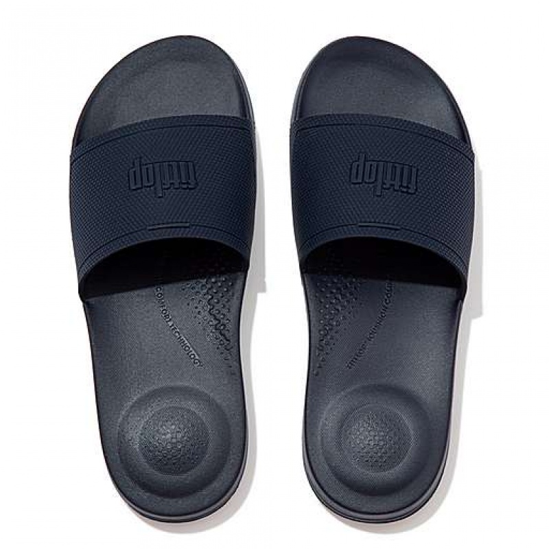 Grey FitFlop IQUSHION Pool Men's Slides | QN0983276