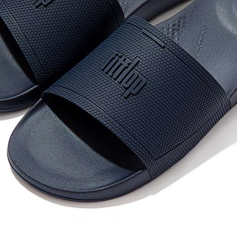 Grey FitFlop IQUSHION Pool Men's Slides | QN0983276