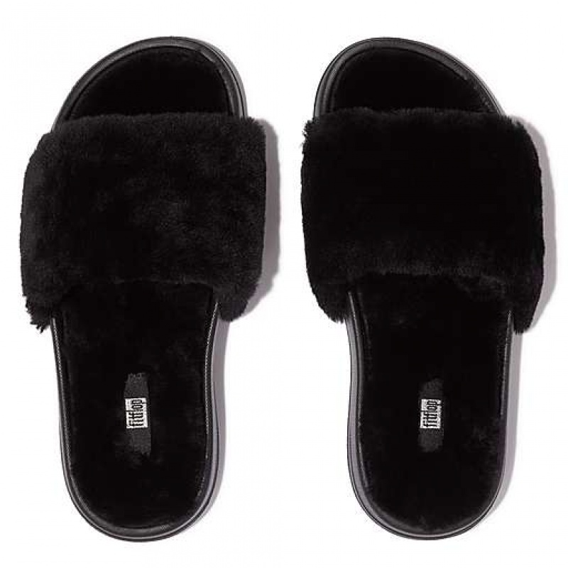 Lavender FitFlop IQUSHION Shearling Women's Slippers | GH7216083