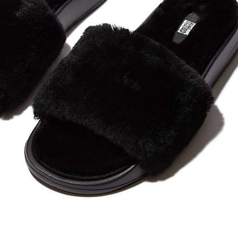 Lavender FitFlop IQUSHION Shearling Women's Slippers | GH7216083