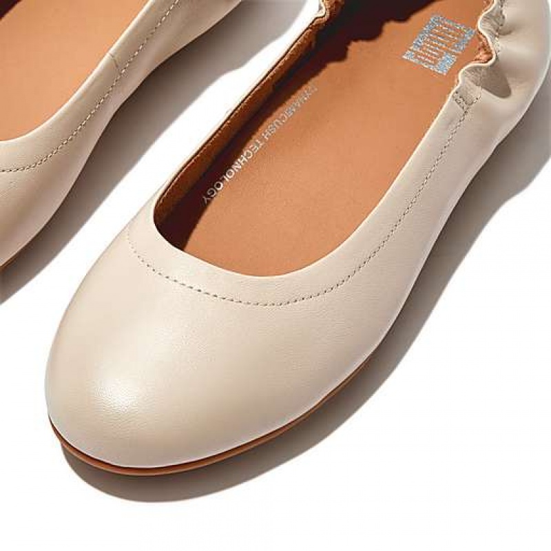 Lemon FitFlop ALLEGRO Soft Leather Ballet Flats Women's Flat Shoes | GQ3201486