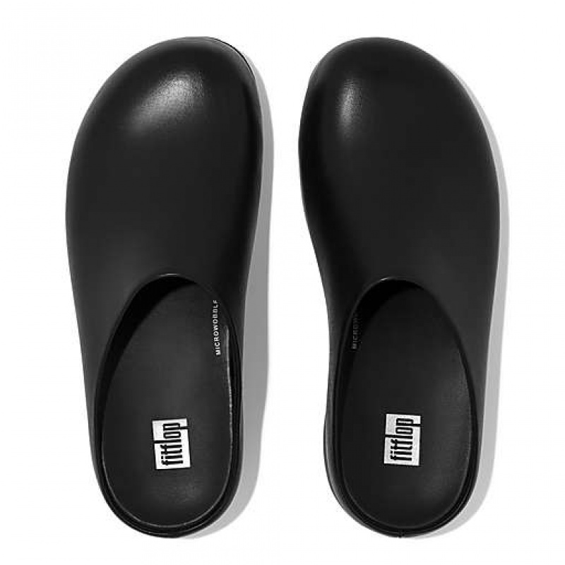 Lemon FitFlop SHUV Leather Women's Slippers | KE1423956