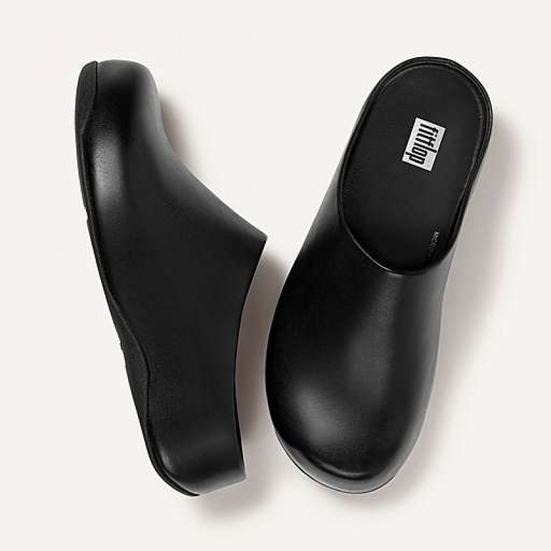 Lemon FitFlop SHUV Leather Women's Slippers | KE1423956