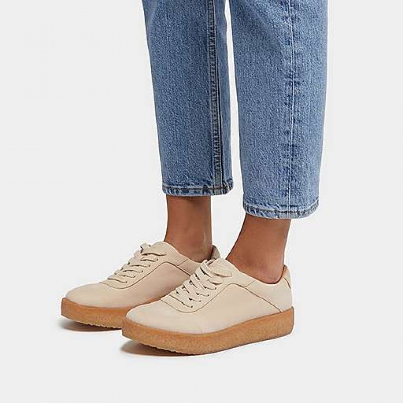 Navy FitFlop RALLY Tumbled-Nubuck Crepe Women's Sneakers | ZE8640952