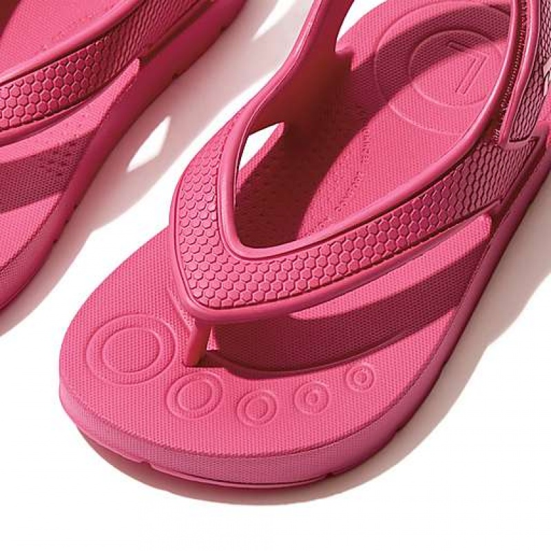 Pink FitFlop IQUSHION Ergonomic Back-Strap Kids' Flip Flops | EP0513694