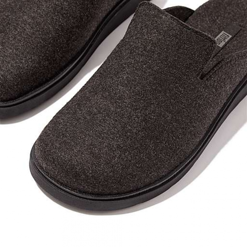 White FitFlop GEN-FF e01 Felt Men's Mules | FZ9807164