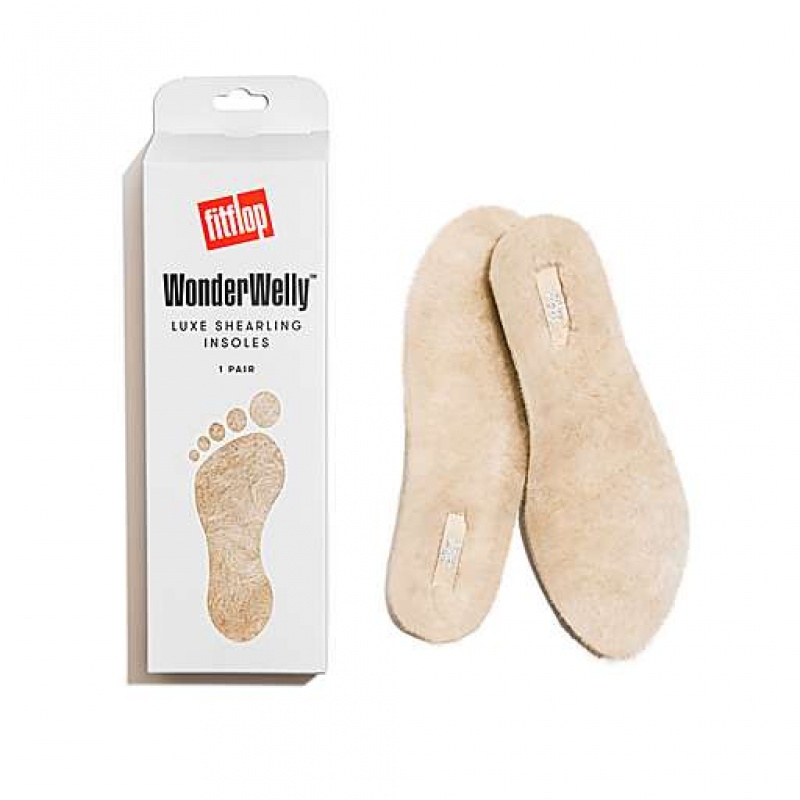 White FitFlop WONDERWELLY Luxe Shearling Insoles - 1 Pair Women's Boots | RJ2138704